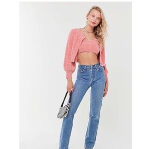 For love & lemons WHITNEY MOHAIR CARDIGAN & cropped top